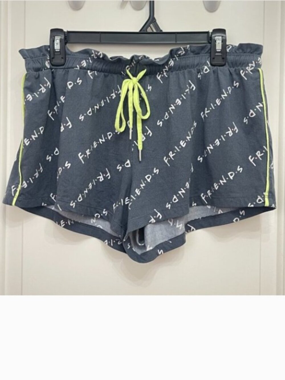 Friends Pajama Lounge Sleep Shorts TV Show Gray Knit Medium